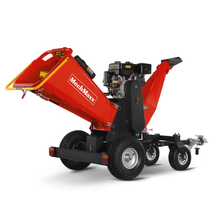6 inch ZONSEN E-Start 420cc 15hp Gas Powered 4 - Wheel Drum Wood Chipper with Taillight , B150