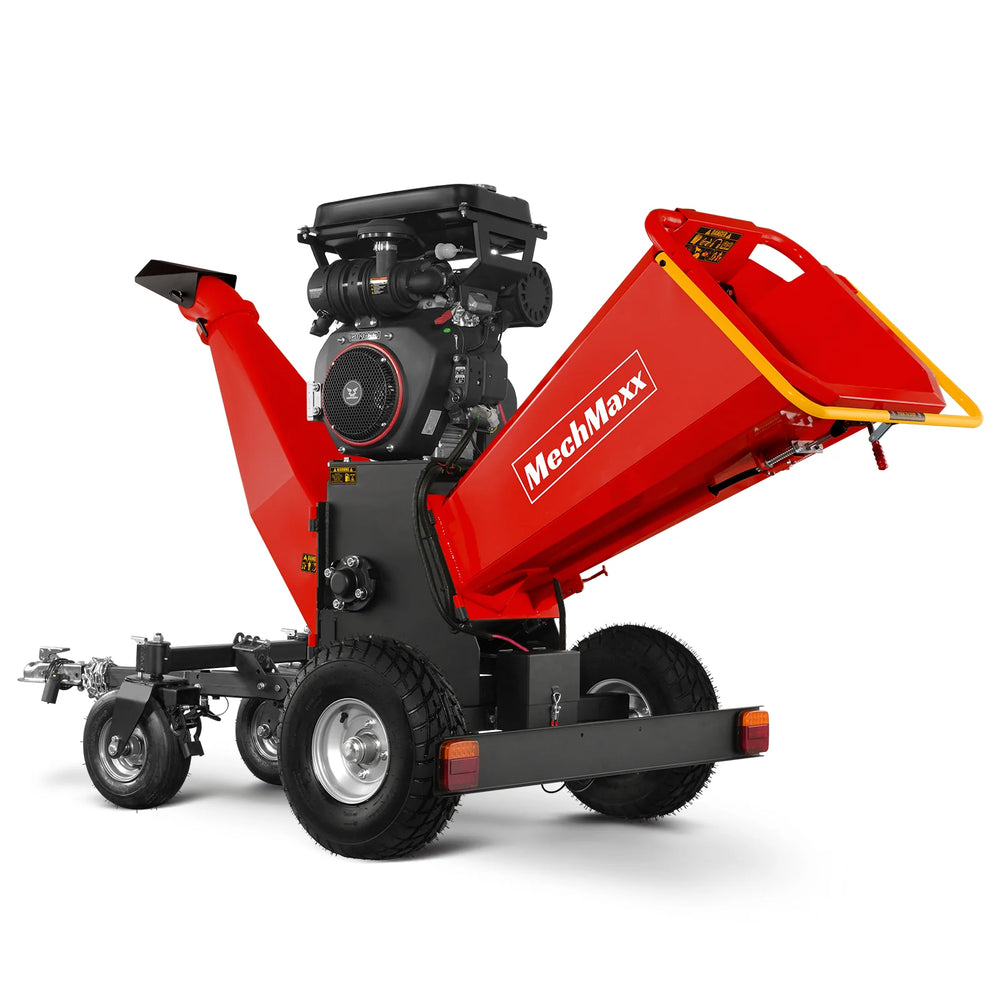 8 inch ZONSEN E-Start 1000cc 35hp Gas Powered 4 - Wheel Drum Wood Chipper with Taillight ,  B200