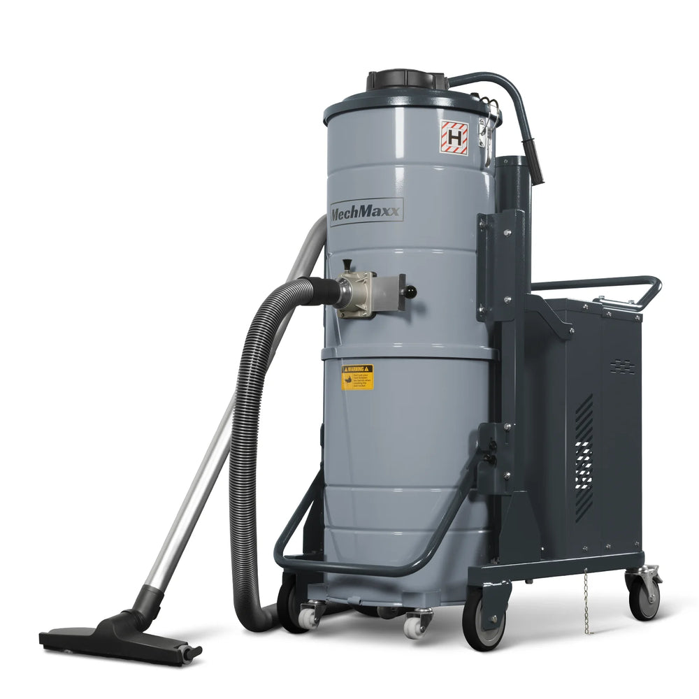 Industrial Wet/Dry Vacuum Cleaner with HEPA Filter Continuous Duty 8.6 HP 364 CFM 26.4 Gallon - 480V 3Phase,  IVB480