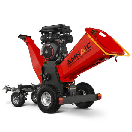 8 inch ZONSEN E-Start 1000cc 35hp Gas Powered 4 - Wheel Drum Wood Chipper with Taillight ,  B200