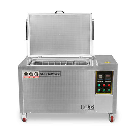 32 Gal / 120L Heavy Duty Industrial Ultrasonic Parts Washer, 28kHz 20 Transducers , SS304 Tank, 6.6kW Heater, 208–240V 3 Phase Power