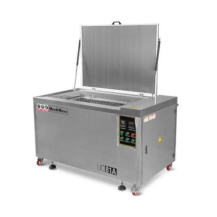81 Gal / 308L Heavy Duty Industrial Ultrasonic Parts Washer, 28kHz 40 Transducers, Oil Skimmer, SS304 Tank, 10kW Heater, 208–240V 3 Phase Power