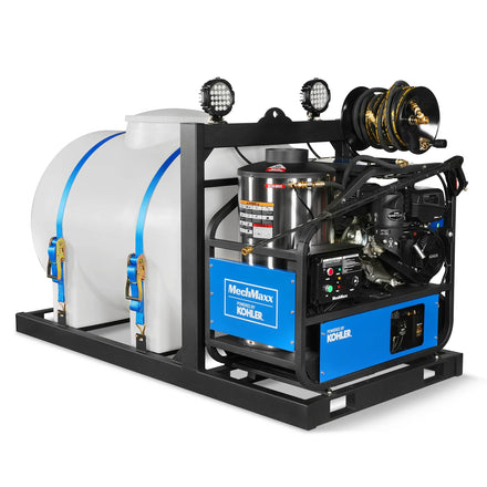 4000 PSI 4 GPM KOHLER E-Start Engine Hot Water Pressure Washer Skid Mounted with 245 Gal Tank,  HPW40KBT